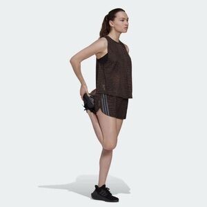 Womens Adidas Run Icons 3-Stripes Crocodile Print Running Shorts Size M 3”